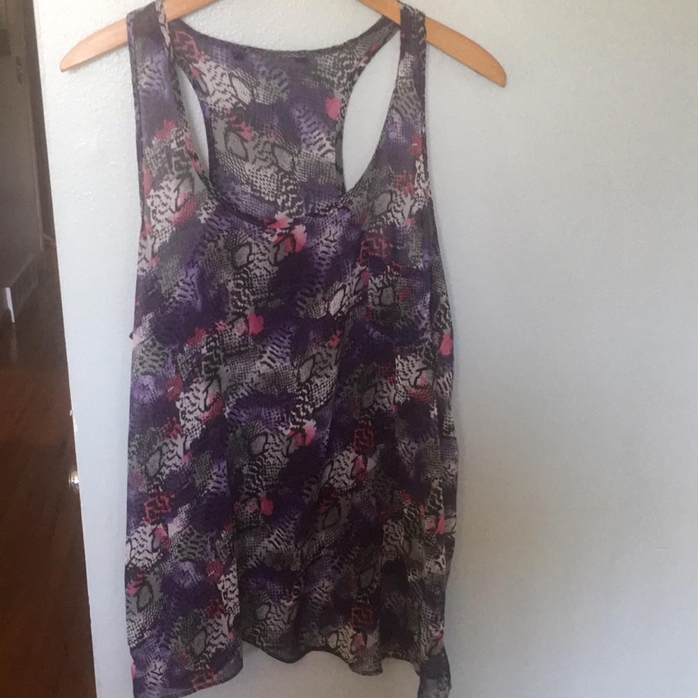 Multicolored sheer tank